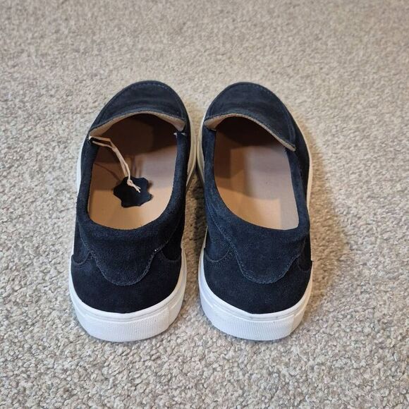 PS POELMAN Men's Size 10 Navy Suede Leather Loafers - Picture 3 of 6